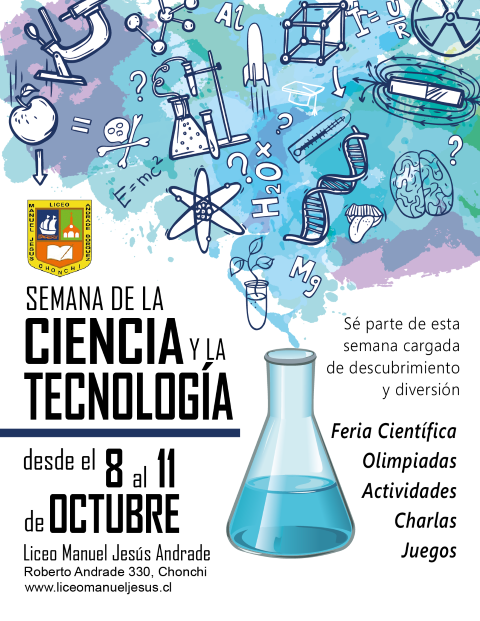 Afiche Semana De La Ciencia Y La Tecnología Liceo En Chonchi Manuel Jesús Andrade Bórquez 7452